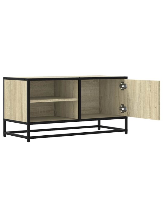 Tv skříňka dub sonoma 80 x 34,5 x 40 cm kompozitní dřevo a kov
