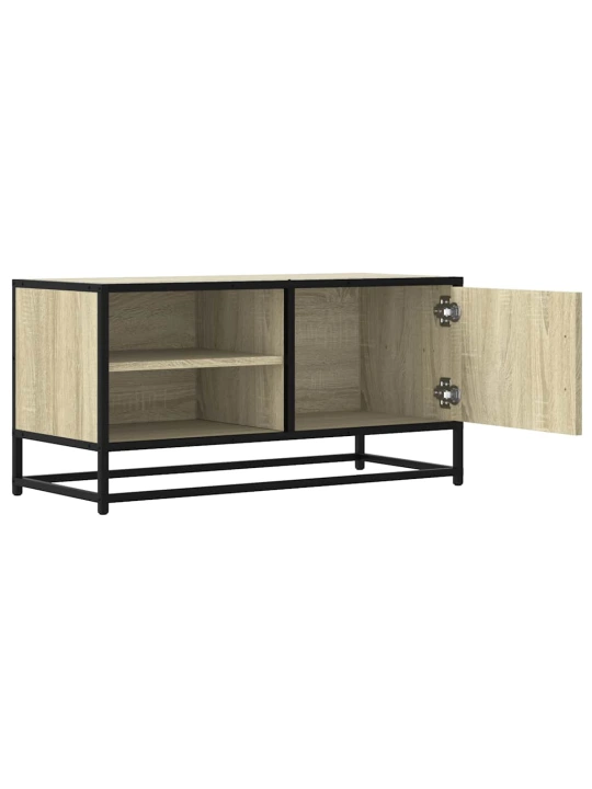 Tv skříňka dub sonoma 80 x 34,5 x 40 cm kompozitní dřevo a kov