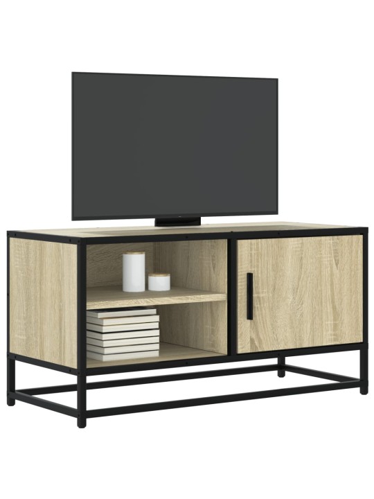Tv skříňka dub sonoma 80 x 34,5 x 40 cm kompozitní dřevo a kov