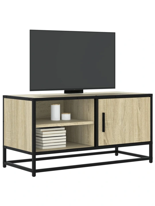 Tv skříňka dub sonoma 80 x 34,5 x 40 cm kompozitní dřevo a kov