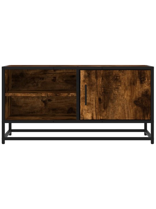 Tv skříňka kouřový dub 80 x 34,5 x 40 cm kompozitní dřevo a kov