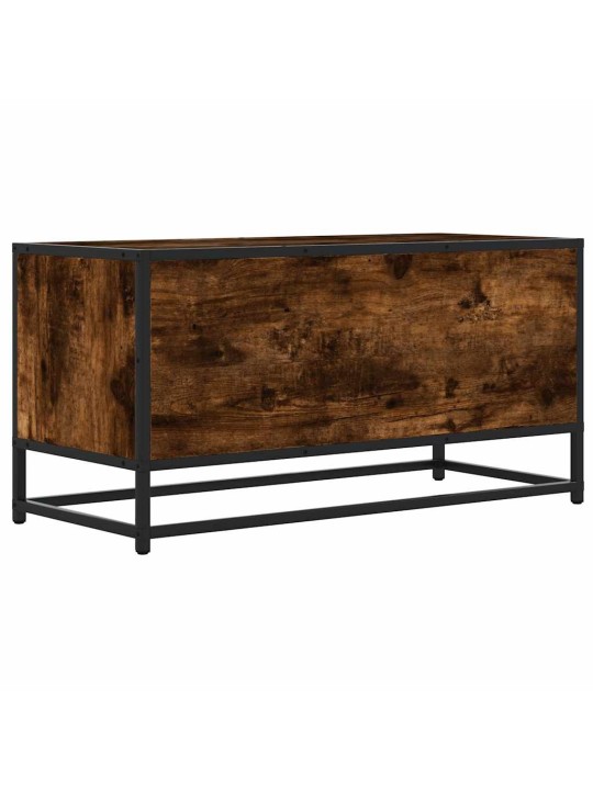 Tv skříňka kouřový dub 80 x 34,5 x 40 cm kompozitní dřevo a kov