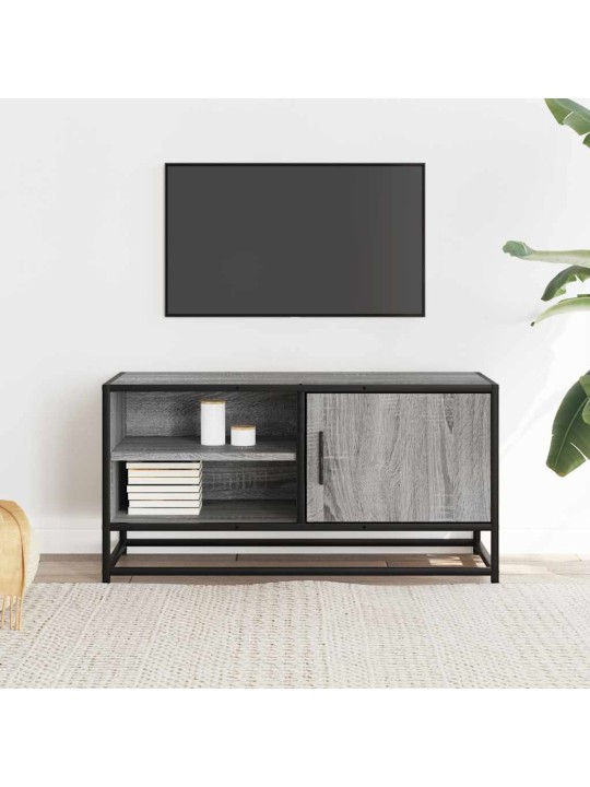 Tv skříňka šedá sonoma 80 x 34,5 x 40 cm kompozitní dřevo a kov