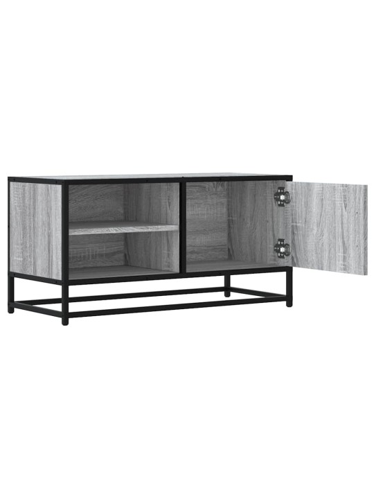 Tv skříňka šedá sonoma 80 x 34,5 x 40 cm kompozitní dřevo a kov