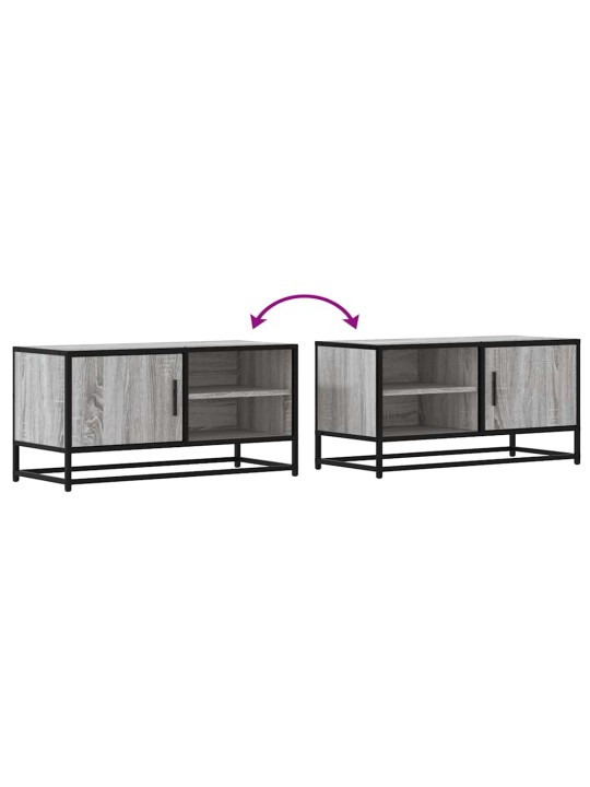 Tv skříňka šedá sonoma 80 x 34,5 x 40 cm kompozitní dřevo a kov