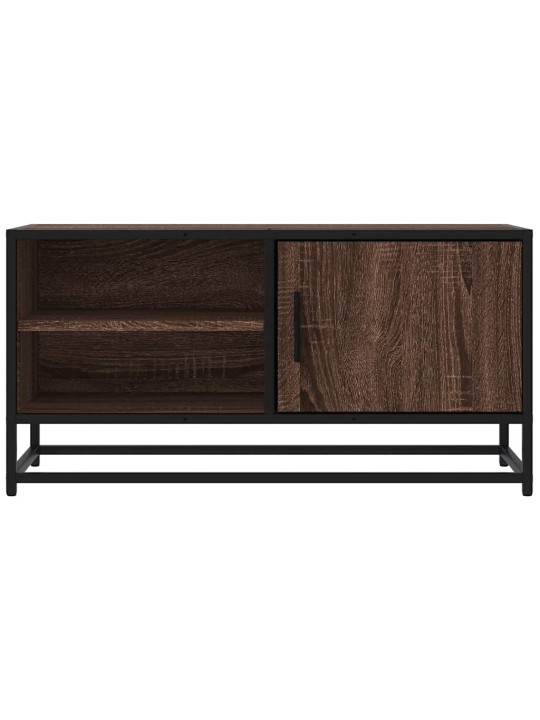 Tv skříňka hnědý dub 80 x 34,5 x 40 cm kompozitní dřevo a kov