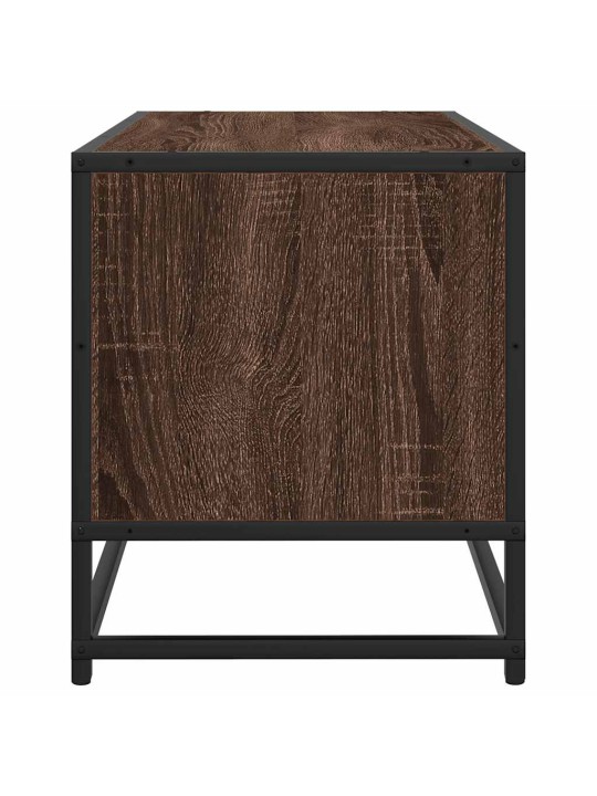 Tv skříňka hnědý dub 80 x 34,5 x 40 cm kompozitní dřevo a kov