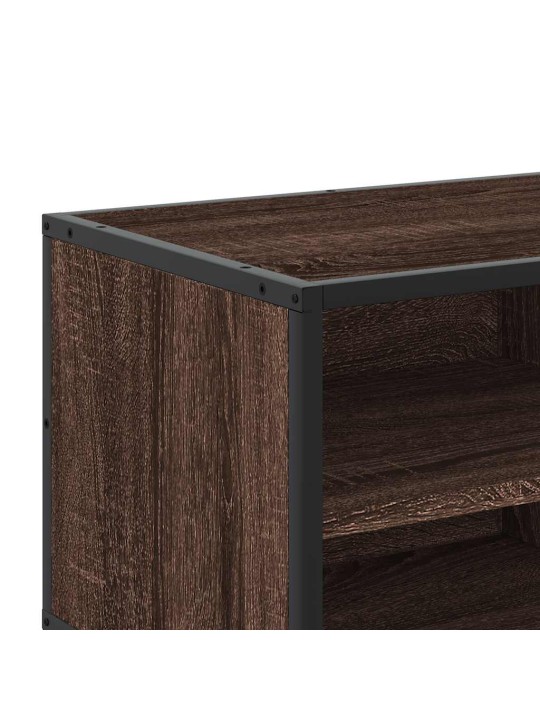Tv skříňka hnědý dub 80 x 34,5 x 40 cm kompozitní dřevo a kov
