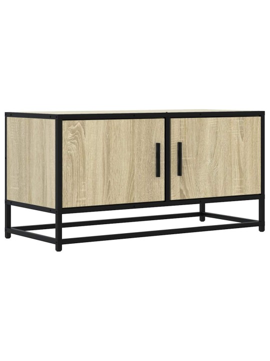 TV skříňka dub sonoma 80 x 34,5 x 40 cm kompozitní dřevo a kov