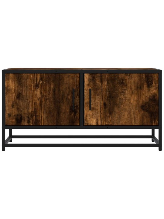 TV skříňka kouřový dub 80 x 34,5 x 40 cm kompozitní dřevo a kov