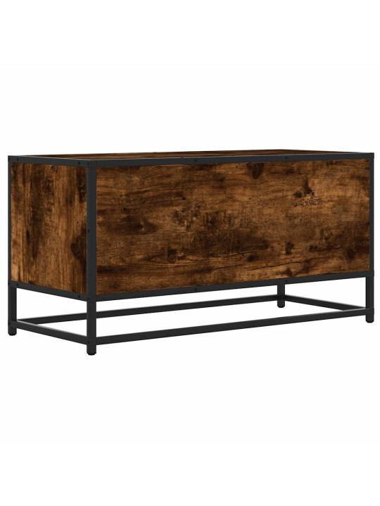 TV skříňka kouřový dub 80 x 34,5 x 40 cm kompozitní dřevo a kov