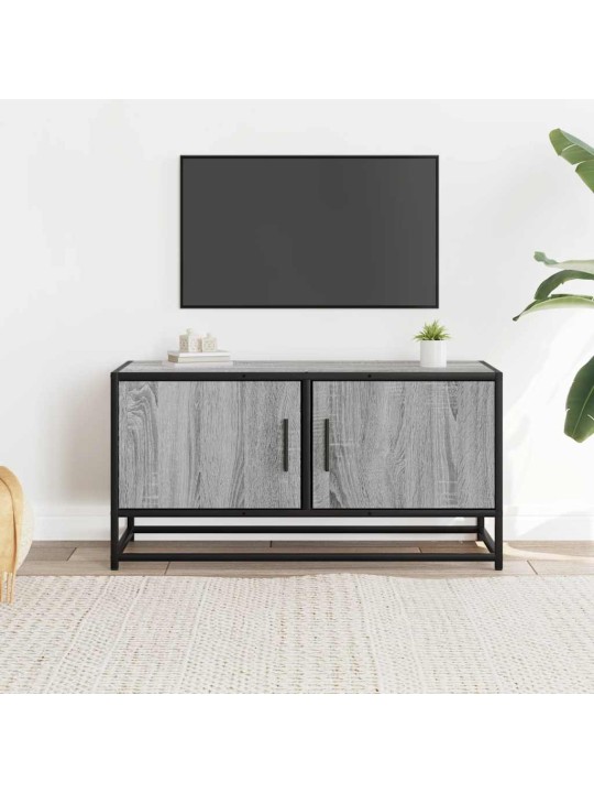 TV skříňka šedá sonoma 80 x 34,5 x 40 cm kompozitní dřevo a kov