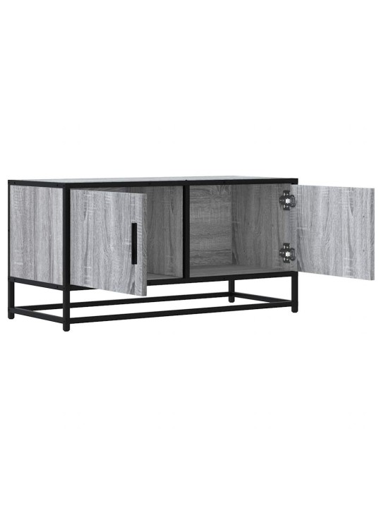 TV skříňka šedá sonoma 80 x 34,5 x 40 cm kompozitní dřevo a kov