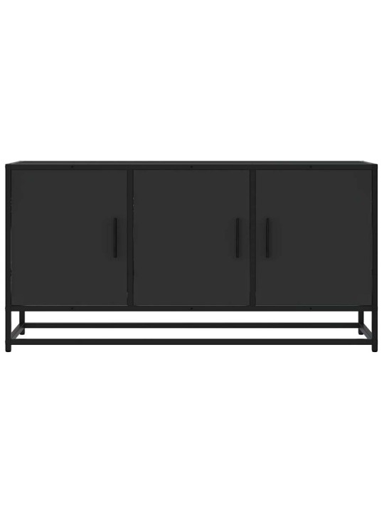 TV skříňka černá 100 x 35 x 50 cm kompozitní dřevo a kov
