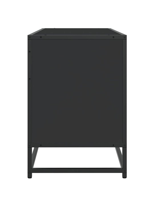 TV skříňka černá 100 x 35 x 50 cm kompozitní dřevo a kov