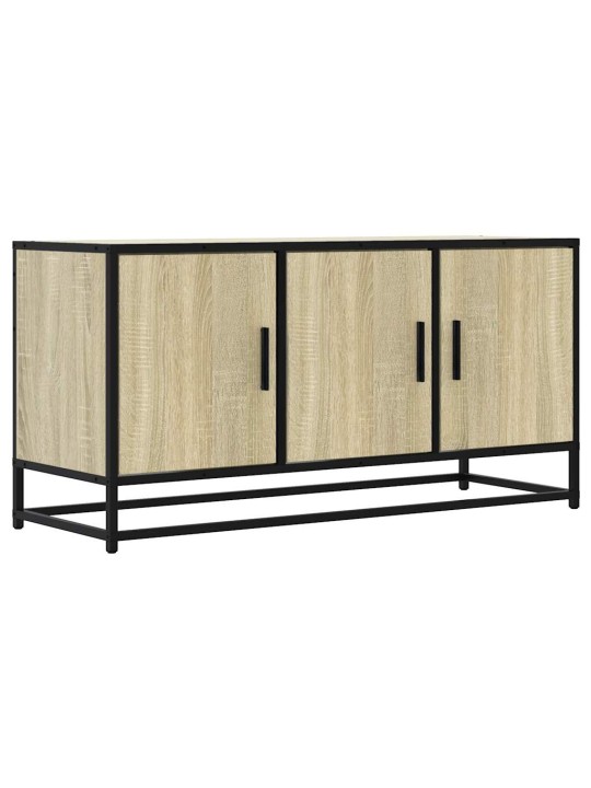 TV skříňka dub sonoma 100 x 35 x 50 cm kompozitní dřevo a kov