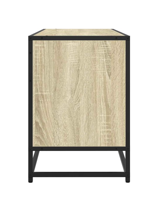 TV skříňka dub sonoma 100 x 35 x 50 cm kompozitní dřevo a kov