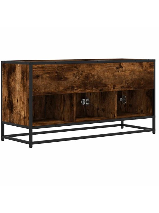 TV skříňka kouřový dub 100 x 35 x 50 cm kompozitní dřevo a kov