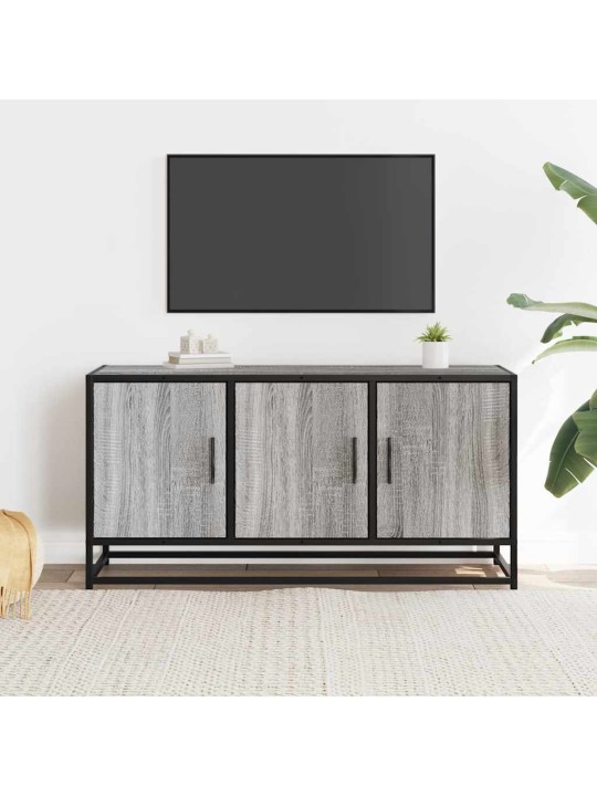 TV skříňka šedá sonoma 100 x 35 x 50 cm kompozitní dřevo a kov