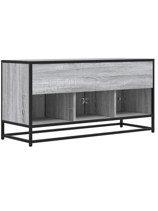 TV skříňka šedá sonoma 100 x 35 x 50 cm kompozitní dřevo a kov