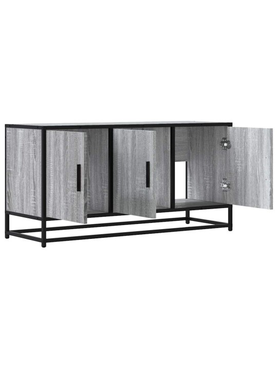 TV skříňka šedá sonoma 100 x 35 x 50 cm kompozitní dřevo a kov