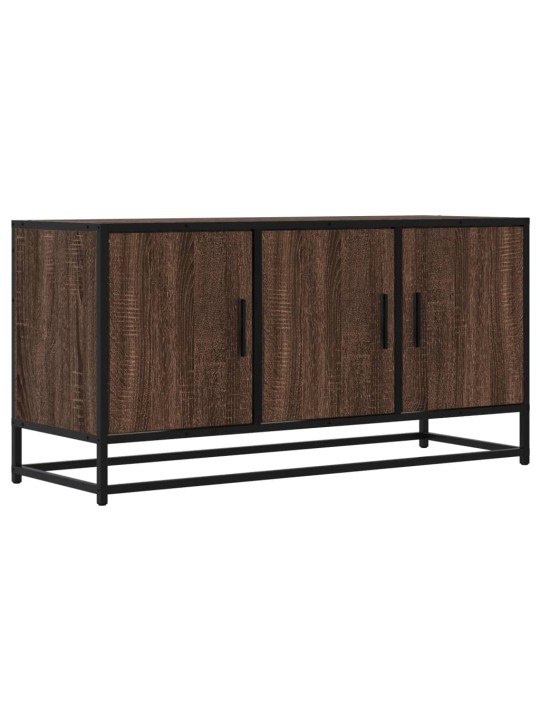 TV skříňka hnědý dub 100 x 35 x 50 cm kompozitní dřevo a kov