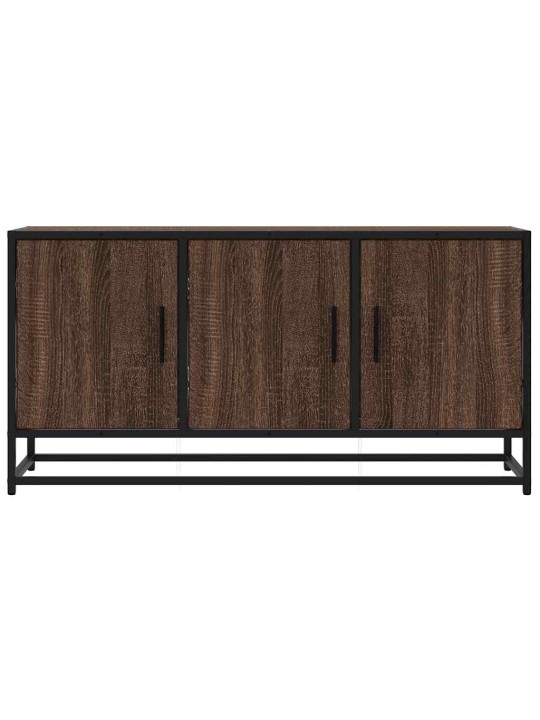 TV skříňka hnědý dub 100 x 35 x 50 cm kompozitní dřevo a kov