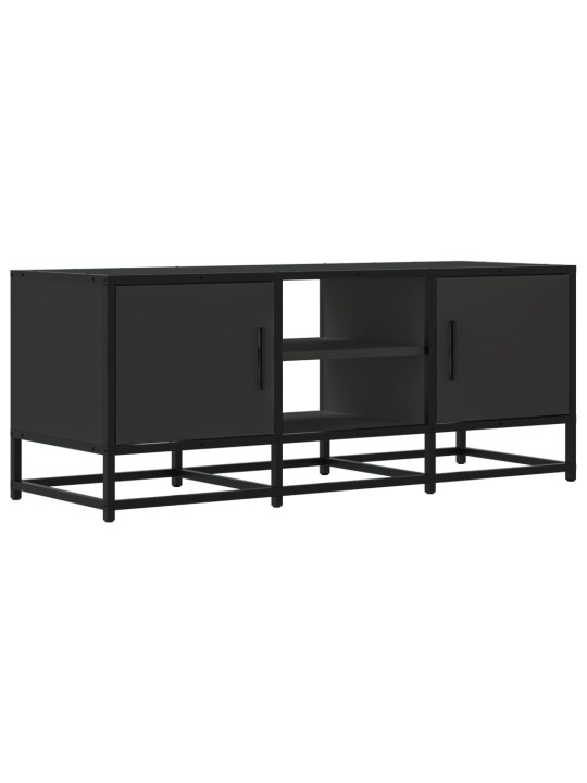 TV skříňka černá 100 x 35 x 41 cm kompozitní dřevo a kov