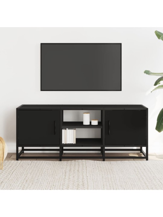 TV skříňka černá 100 x 35 x 41 cm kompozitní dřevo a kov