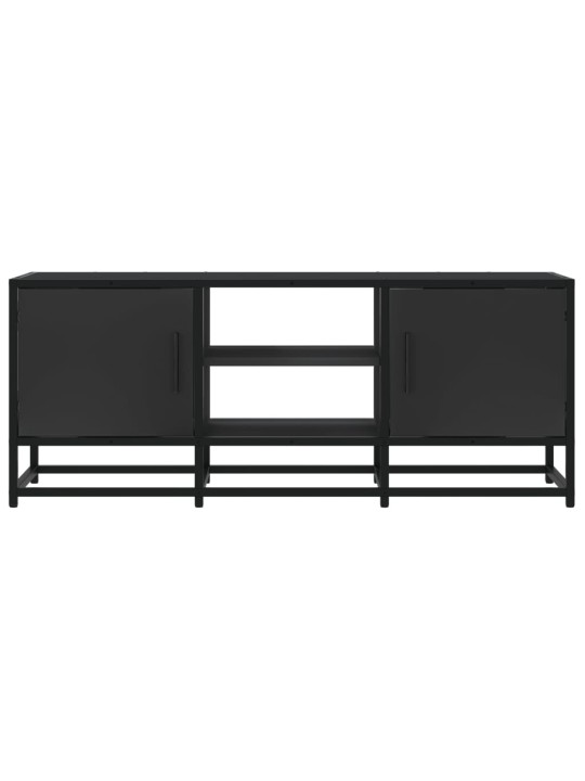 TV skříňka černá 100 x 35 x 41 cm kompozitní dřevo a kov