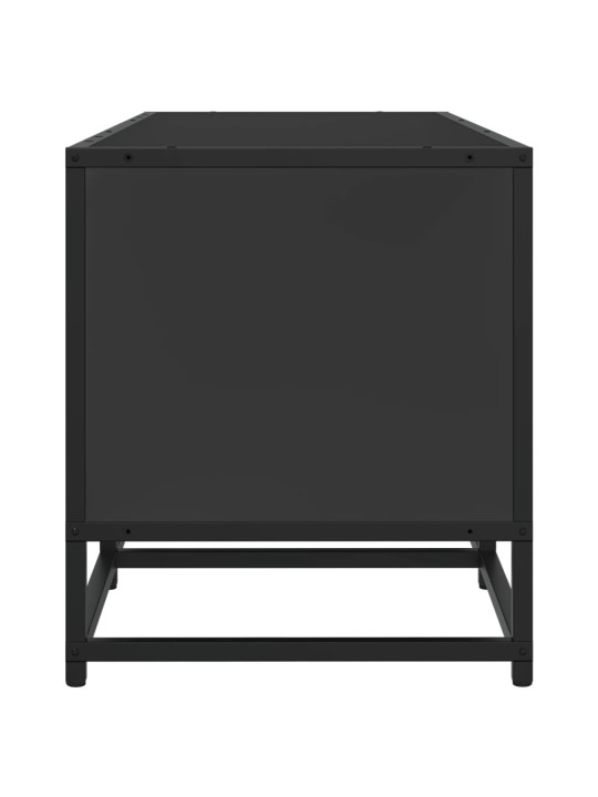 TV skříňka černá 100 x 35 x 41 cm kompozitní dřevo a kov
