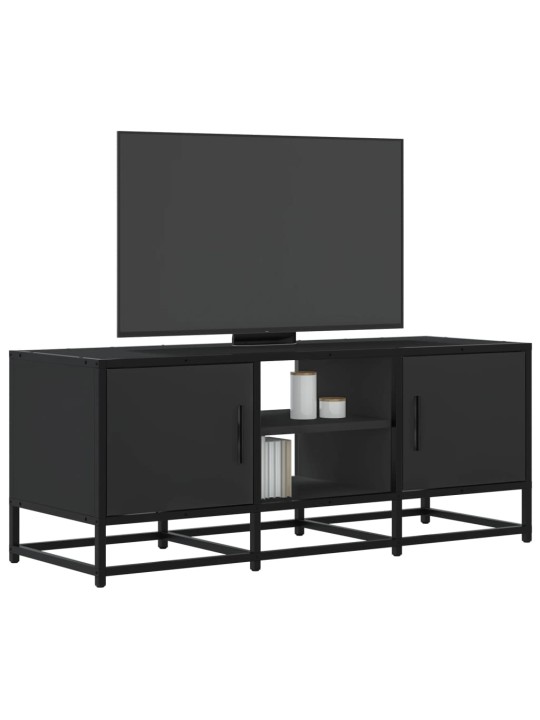TV skříňka černá 100 x 35 x 41 cm kompozitní dřevo a kov