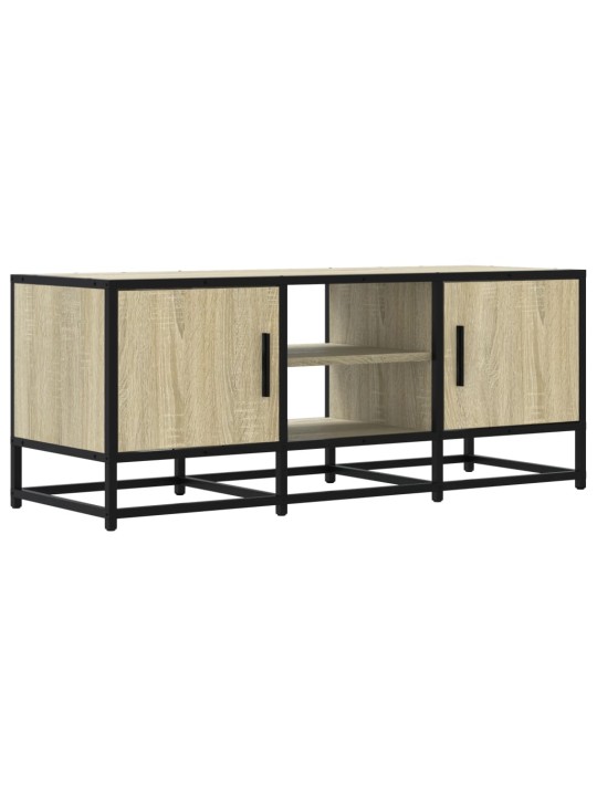 TV skříňka dub sonoma 100 x 35 x 41 cm kompozitní dřevo a kov