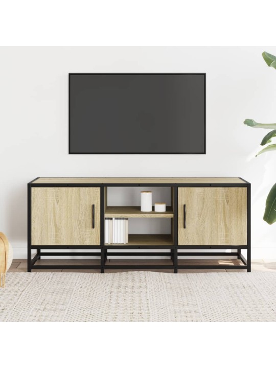 TV skříňka dub sonoma 100 x 35 x 41 cm kompozitní dřevo a kov