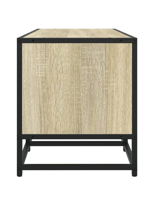 TV skříňka dub sonoma 100 x 35 x 41 cm kompozitní dřevo a kov