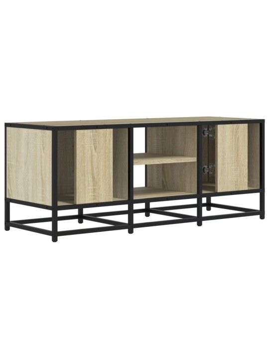 TV skříňka dub sonoma 100 x 35 x 41 cm kompozitní dřevo a kov
