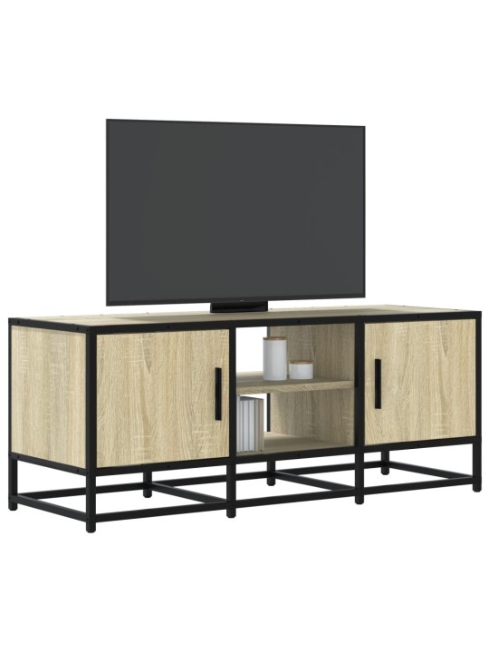 TV skříňka dub sonoma 100 x 35 x 41 cm kompozitní dřevo a kov