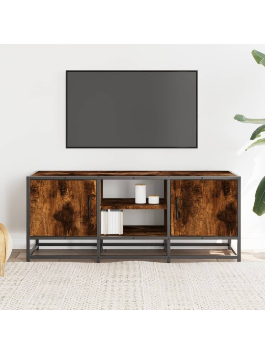 TV skříňka kouřový dub 100 x 35 x 41 cm kompozitní dřevo a kov
