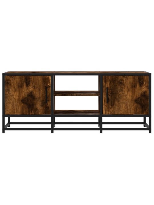 TV skříňka kouřový dub 100 x 35 x 41 cm kompozitní dřevo a kov