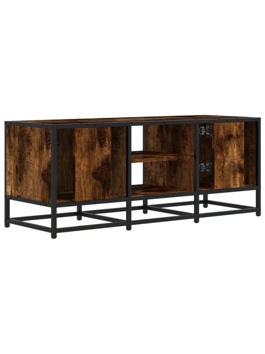 TV skříňka kouřový dub 100 x 35 x 41 cm kompozitní dřevo a kov
