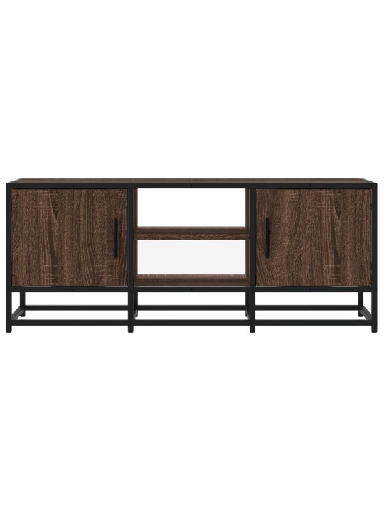 TV skříňka hnědý dub 100 x 35 x 41 cm kompozitní dřevo a kov
