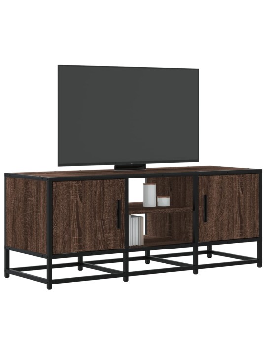 TV skříňka hnědý dub 100 x 35 x 41 cm kompozitní dřevo a kov