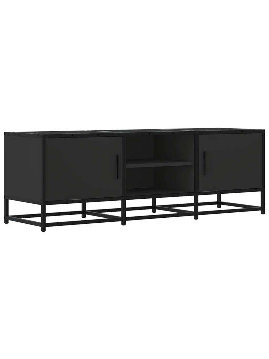Tv skříňka černá 120 x 35 x 41 cm kompozitní dřevo a kov