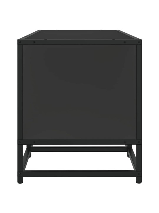 Tv skříňka černá 120 x 35 x 41 cm kompozitní dřevo a kov