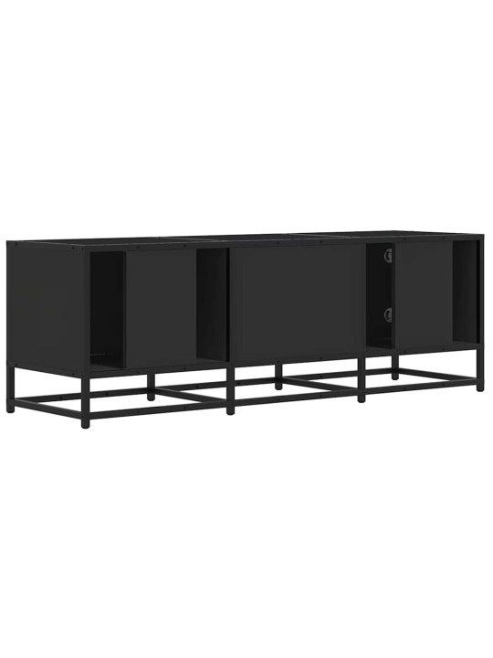 Tv skříňka černá 120 x 35 x 41 cm kompozitní dřevo a kov