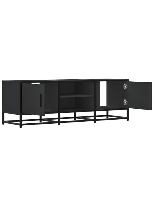 Tv skříňka černá 120 x 35 x 41 cm kompozitní dřevo a kov
