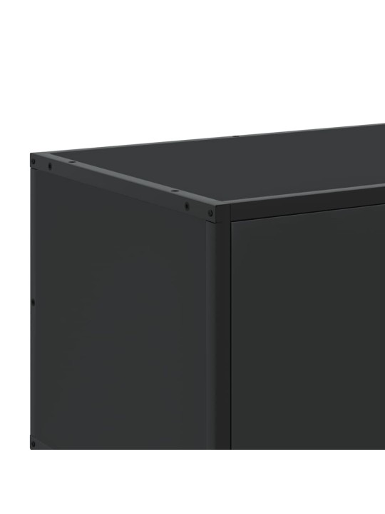 Tv skříňka černá 120 x 35 x 41 cm kompozitní dřevo a kov