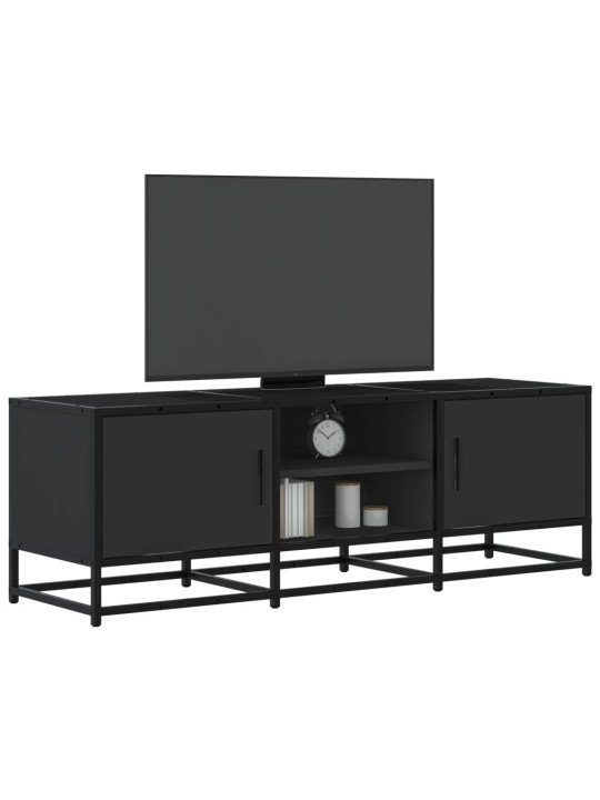 Tv skříňka černá 120 x 35 x 41 cm kompozitní dřevo a kov