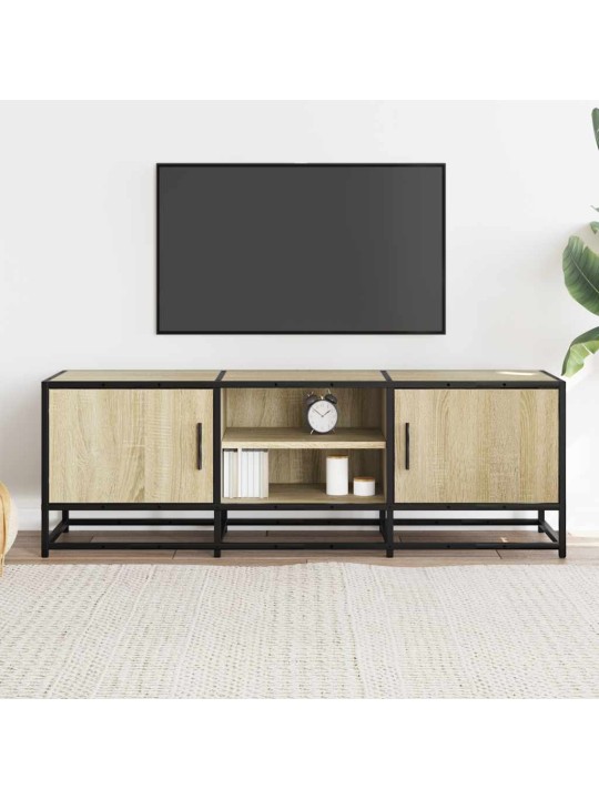 Tv skříňka dub sonoma 120 x 35 x 41 cm kompozitní dřevo a kov