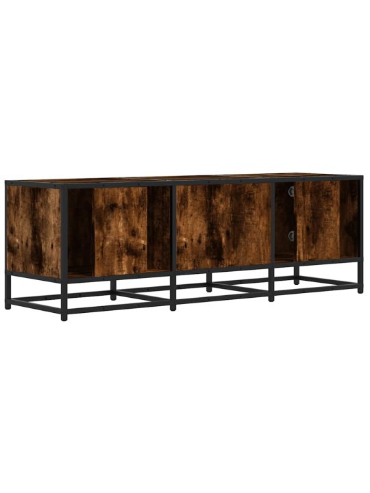 Tv skříňka kouřový dub 120 x 35 x 41 cm kompozitní dřevo a kov